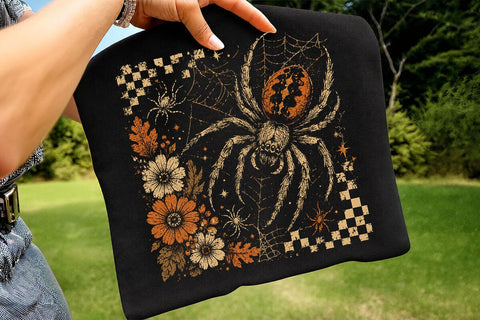 Vintage Spider Halloween PNG Design SVG DesignDestine 