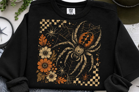 Vintage Spider Halloween PNG Design SVG DesignDestine 