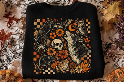 Vintage Spooky Animals Halloween PNG SVG DesignDestine 