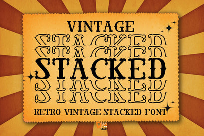 Vintage Stacked Font Font Dm Letter Studio 