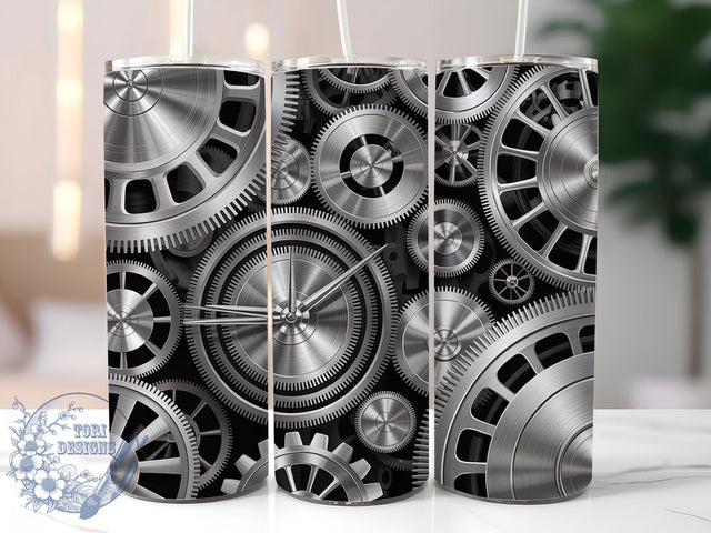 Vintage Steampunk Gear Tumbler, Industrial Mechanical Wrap, Vintage Steampunk Cup, 20oz Sublimation Wrap, Stylish Gear Design Tumbler, Artistic Mechanical Cup, Retro Steampunk Theme Wrap Sublimation ToriDesigns 