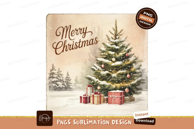 Vintage Style Christmas Tree Sublimation Png Sublimation Designangry 