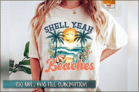 Vintage Summer Beach PNG Bundle Sublimation Shetara Begum 