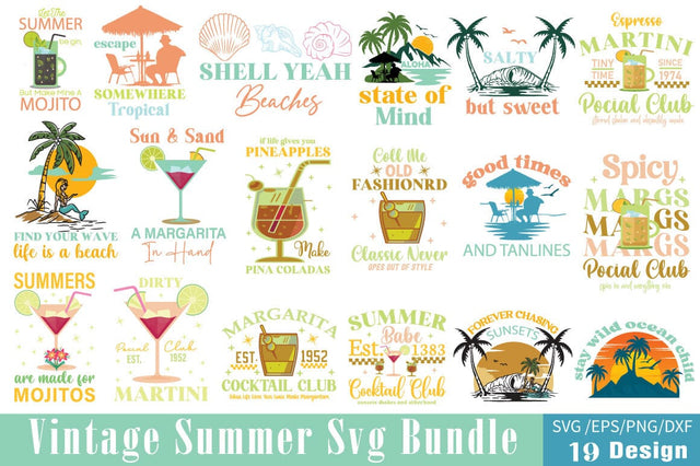 Vintage Summer Svg Bundle SVG Angelina750 