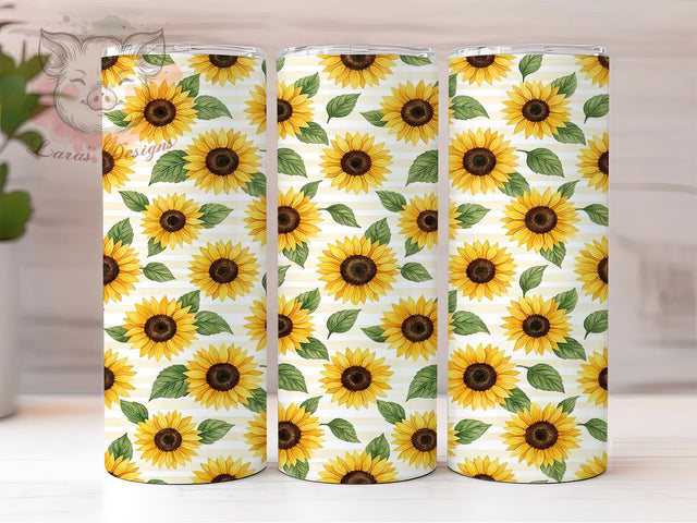 Vintage Sunflower Pattern 20oz Tumbler, Vintage Sunflower, Sunflower Pattern, Vintage Pattern PNG, Sunflower Tumbler, Vintage Tumbler PNG, Sunflower Wrap PNG, 20oz Tumbler Wrap Sublimation Lara' s Designs 