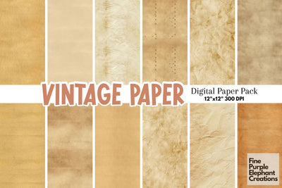 Vintage Texture Digital Paper | Brown Textured Scrapbook Digital Pattern Fine Purple Elephant Creations 