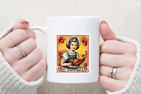 Vintage Thanksgiving Postage Clipart Sublimation designartist 