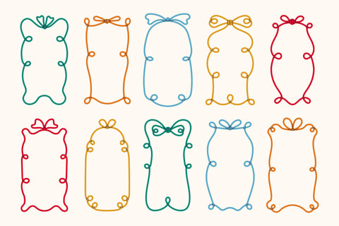 Vintage Tied Bow Frames PNG Clipart Sublimation Rin Green 