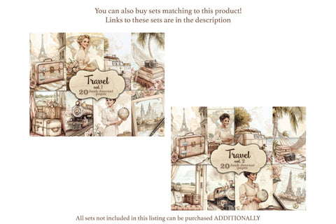 Vintage Travel Journal | Retro Travel Pages SVG GlamArtZhanna 