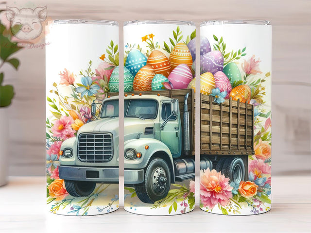 Vintage Truck Easter 20oz Tumbler Png, Sublimation Design, Happy Easter Day Tumbler Png, Digital Download PNG Sublimation Lara' s Designs 