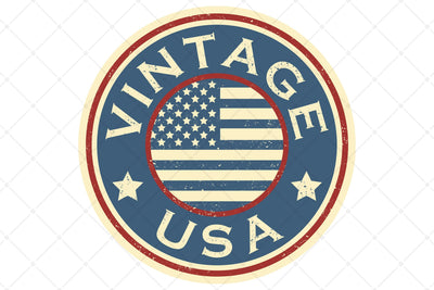 Vintage USA Grunge Style American Flag Sublimation Karma Genie Graphics 