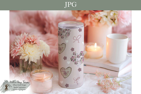 Vintage Valentine Heart Seamless Pattern | Valentines Day Sublimation Willow Paige Farms 