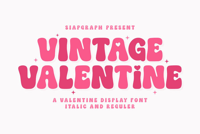 Vintage Valentine - Playful Bubble Font Font Masyafi Studio 
