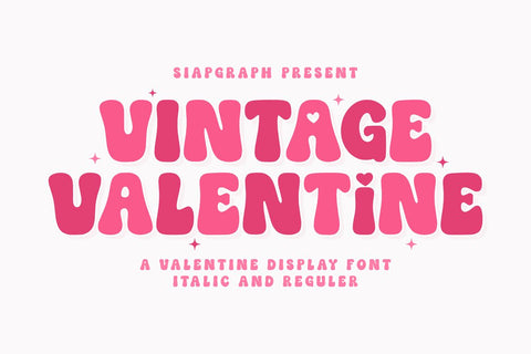 Vintage Valentine - Playful Bubble Font Font Masyafi Studio 