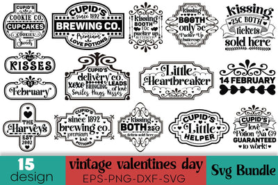 Vintage Valentines Day Svg Bundle SVG Angelina750 