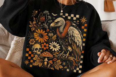Vintage Vulture Skull Halloween PNG SVG DesignDestine 