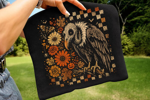 Vintage Vulture Skull Halloween PNG SVG DesignDestine 