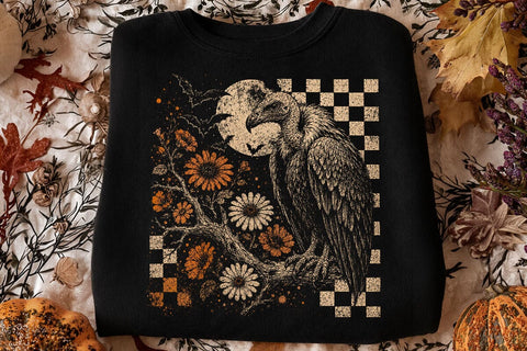 Vintage Vulture Skull Halloween PNG SVG DesignDestine 