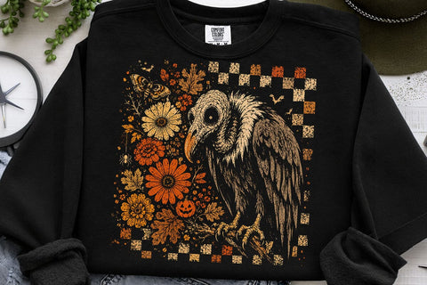 Vintage Vulture Skull Halloween PNG SVG DesignDestine 
