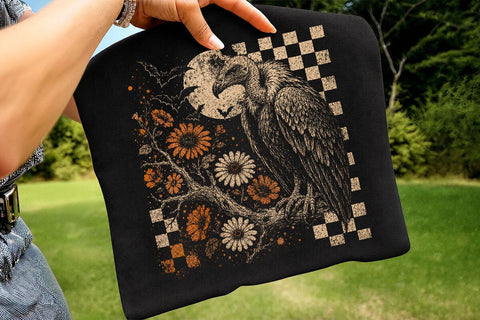 Vintage Vulture Skull Halloween PNG SVG DesignDestine 