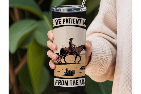 Vintage Western 20oz Tumbler Wrap Sublimation DesignSVG 
