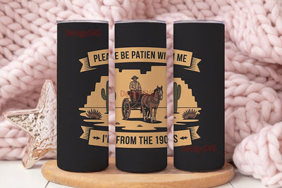 Vintage Western 20oz Tumbler Wrap Sublimation DesignSVG 