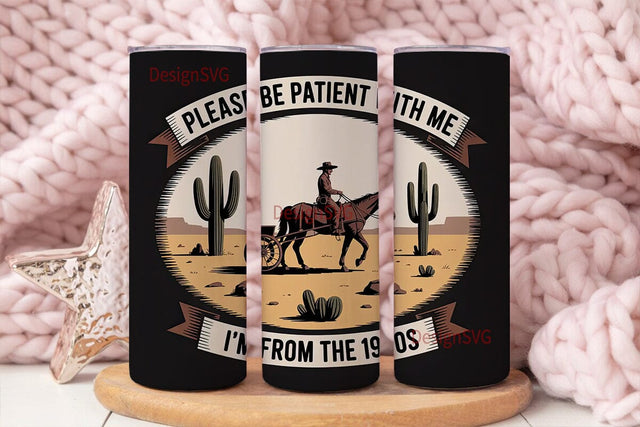 Vintage Western 20oz Tumbler Wrap Sublimation DesignSVG 