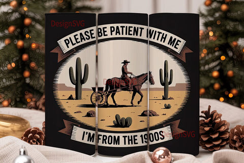 Vintage Western 20oz Tumbler Wrap Sublimation DesignSVG 