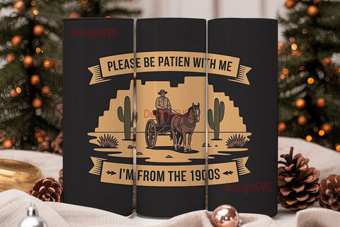 Vintage Western 20oz Tumbler Wrap Sublimation DesignSVG 