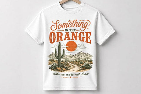 Vintage Western Desert Sunset Cactus Sublimation PNG SVG BillahCrafts 