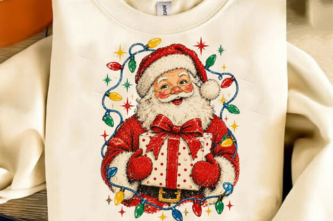 Vintage Winking Santa Christmas Gift PNG Sublimation SVGista 