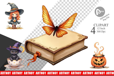 Vintage Witchy Vibes Clipart Sublimation artnoy 