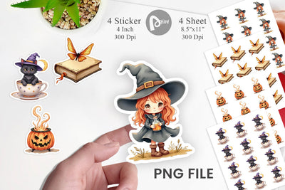 Vintage Witchy Vibes Sticker Sublimation artnoy 