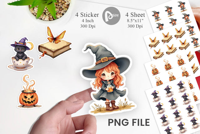 Vintage Witchy Vibes Sticker Sublimation artnoy 