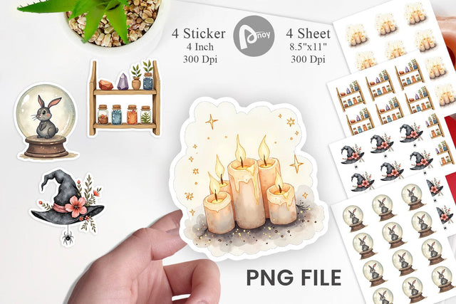 Vintage Witchy Vibes Sticker Sublimation artnoy 