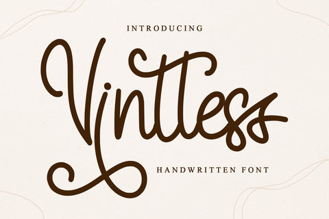 Vintless - Handwritten Font Font Sakha Design Studio 