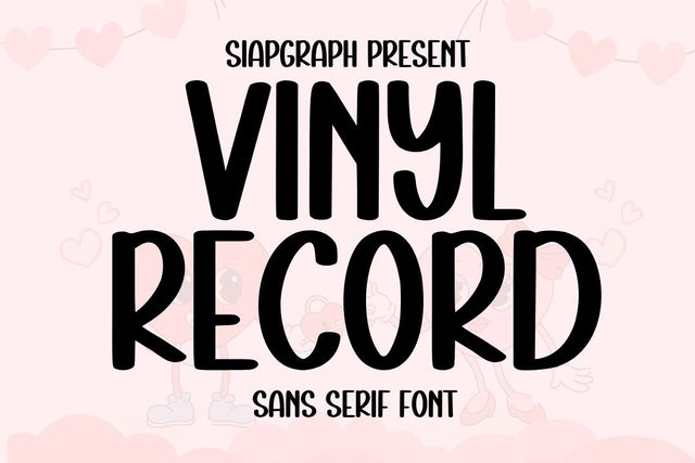 Vinyl Record Font Masyafi Studio 
