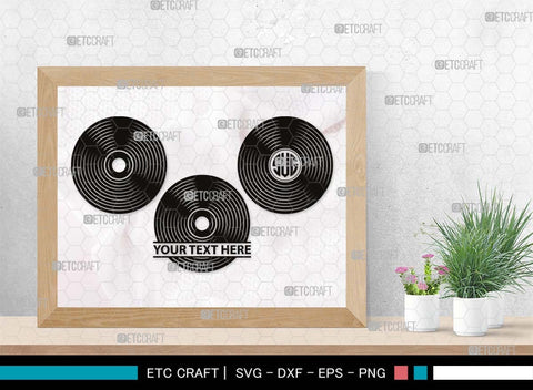 Vinyl Record Monogram, Vinyl Record Silhouette, Vinyl Record SVG, Record Album Svg, Record Svg, Record Player Svg, Turntable Svg, SB00542 SVG ETC Craft 