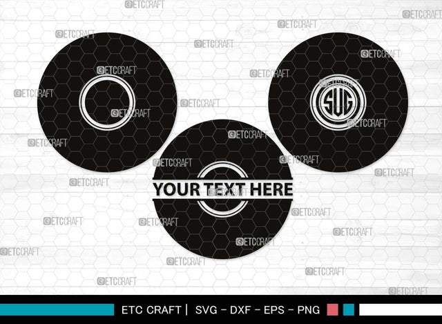 Vinyl Record Monogram, Vinyl Record Silhouette, Vinyl Record SVG, Record Album Svg, Record Svg, Record Player Svg, Turntable Svg, SB00542 SVG ETC Craft 
