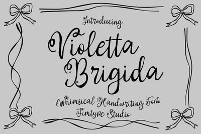 Violetta Brigida - Whimsical Clip Art Font Font Jimtype Studio 