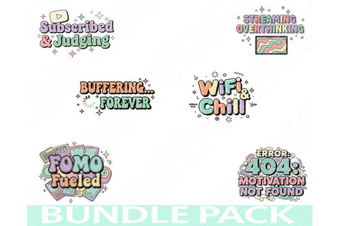 Viral Humor Png Bundle, Internet Aesthetic Quotes, Funny Relatable Sayings, Meme-Inspired Clipart, Social Media Humor Pngs, Digital Download SVG TiffsCraftyCreations 