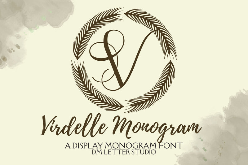 Virdelle Monogram Font Dm Letter Studio 