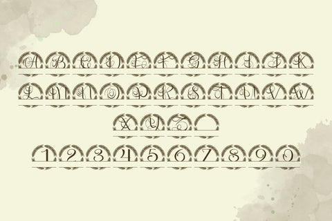 Virdelle Split Monogram Font Dm Letter Studio 