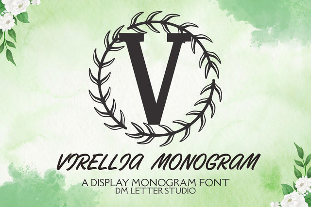 Virellia Monogram Font Dm Letter Studio 