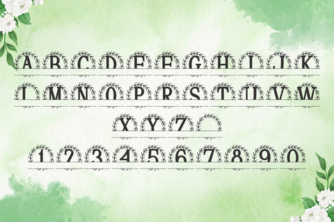 Virellia Split Monogram Font Dm Letter Studio 