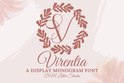 Virentia Monogram Font Dm Letter Studio 