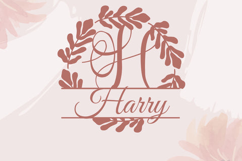 Virentia Split Monogram Font Dm Letter Studio 