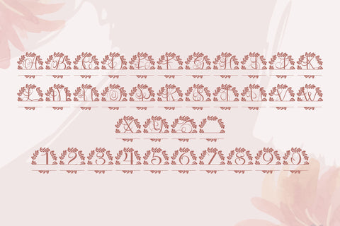 Virentia Split Monogram Font Dm Letter Studio 