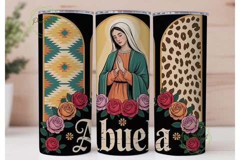 Virgen de Guadalupe Tumbler Wrap Sublimation PixelChick 
