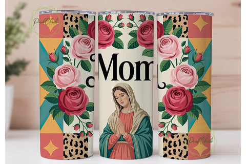Virgin Mary Mom 20oz Tumbler Wrap Sublimation PixelChick 